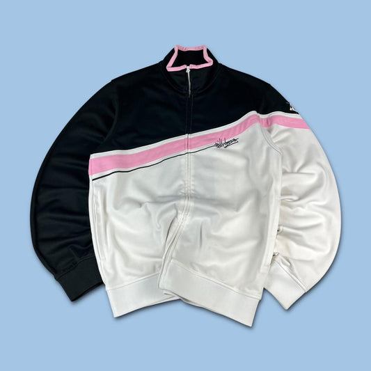 VINTAGE Y2K BILLABONG ZIP UP TRACK JACKET WHITE BLACK