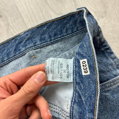 VINTAGE 00s WRANGLER BAGGY LOOSE JORTS BLUE