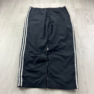 VINTAGE Y2K ADIDAS SIDE STRIPE BAGGY TRACKSUIT BOTTOMS BLACK