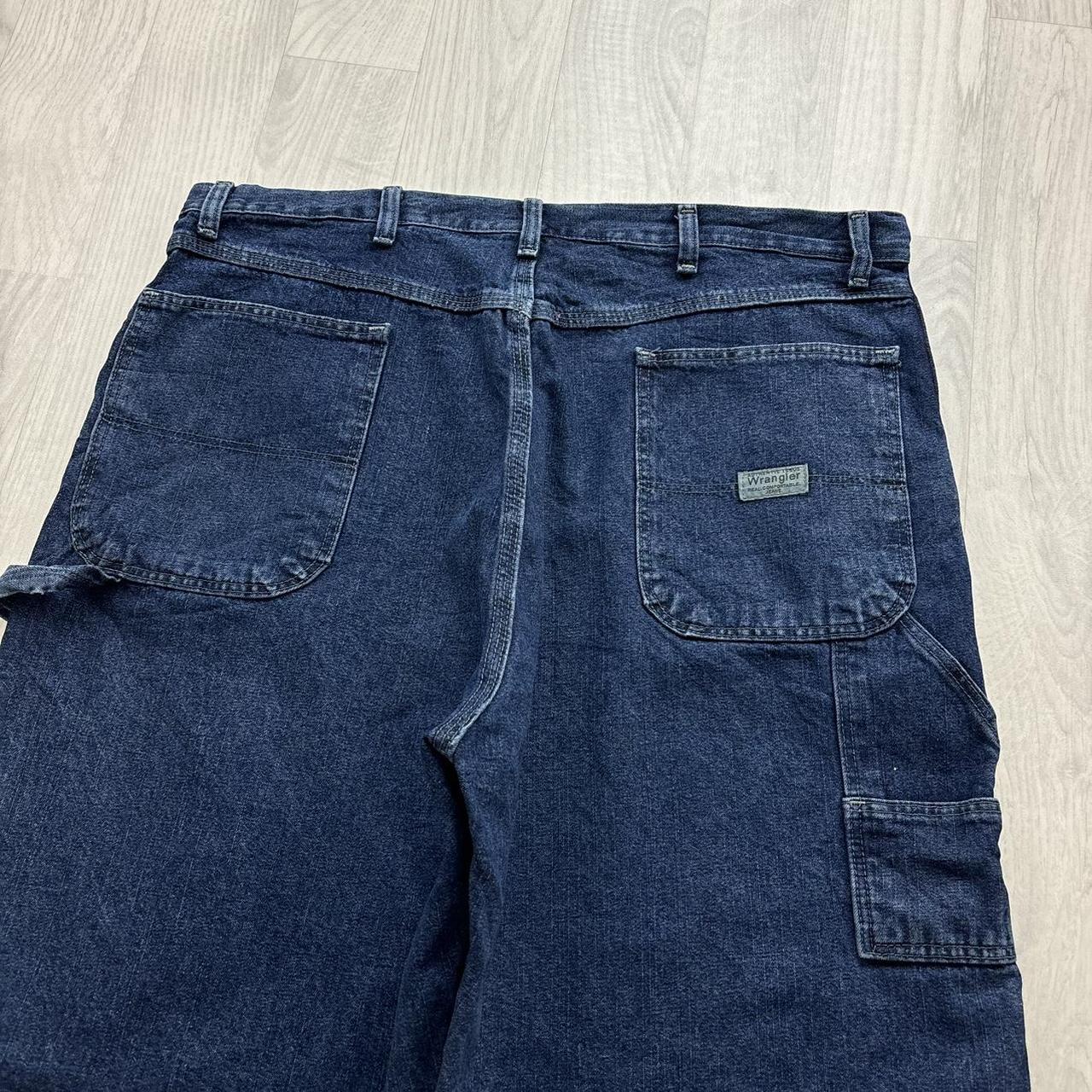 VINTAGE 00s WRANGLER BAGGY LOOSE CARPENTER JORTS NAVY