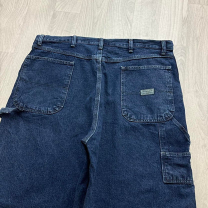 VINTAGE 00s WRANGLER BAGGY LOOSE CARPENTER JORTS NAVY
