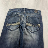 VINTAGE Y2K SOUTHERN MENSWEAR BOOTCUT BAGGY JEANS NAVY BLUE