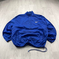 VINTAGE Y2K REEBOK PULL OVER QUARTER ZIP LIGHTWEIGHT JACKET BLUE