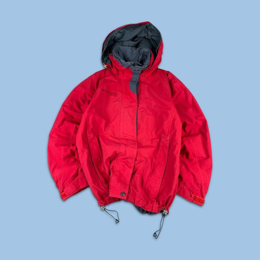 VINTAGE 00s COLUMBIA TECHNICAL HOODED UTILITY JACKET RED