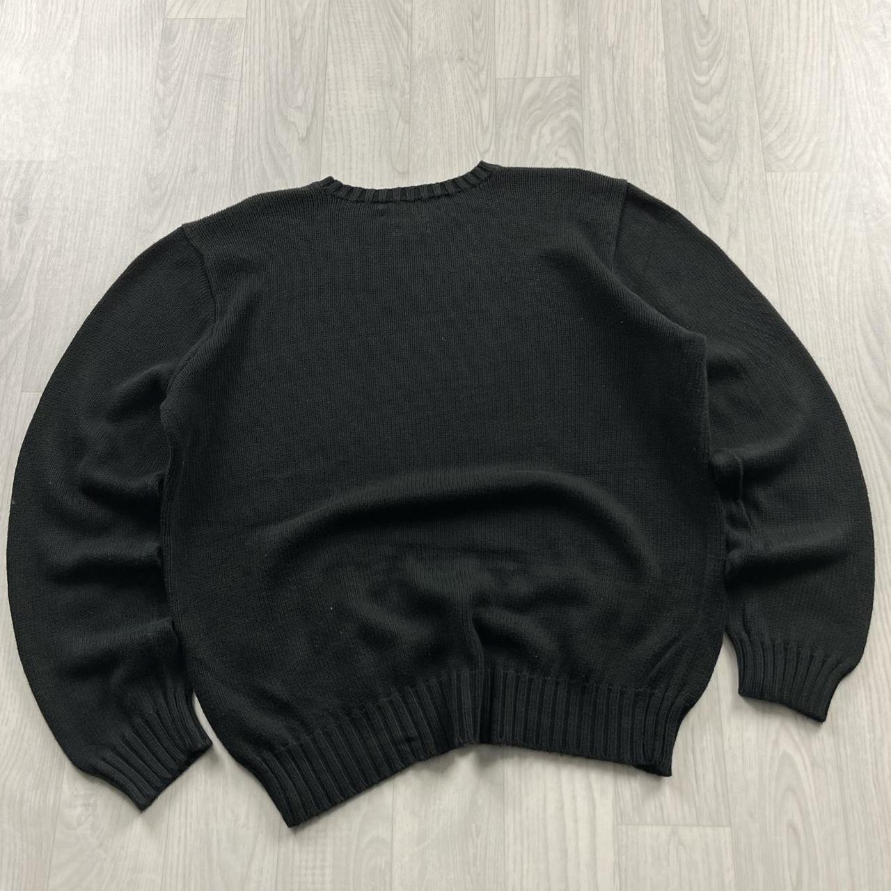 VINTAGE Y2K POLO RALPH LAUREN CHUNKY KNITTED JUMPER BLACK