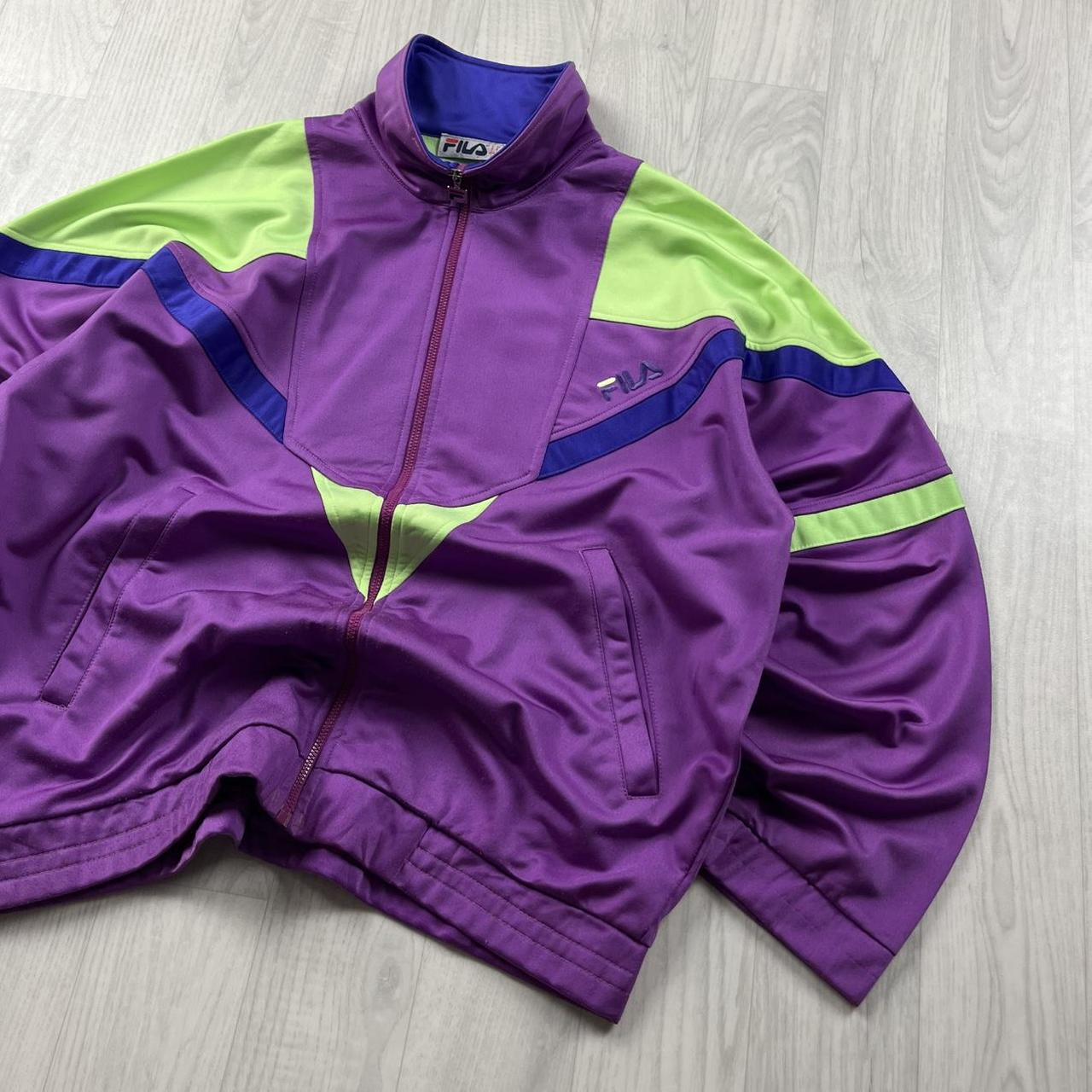 VINTAGE 00s FILA ZIP UP TRACK JACKET PURPLE
