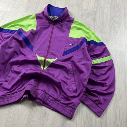 VINTAGE 00s FILA ZIP UP TRACK JACKET PURPLE