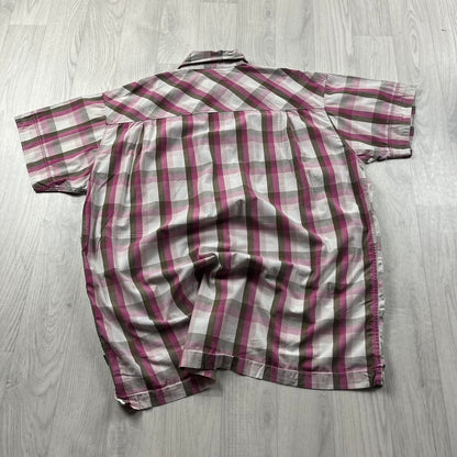 VINTAGE Y2K ONEILL SHORT SLEEVE CHECKERED SHIRT PINK
