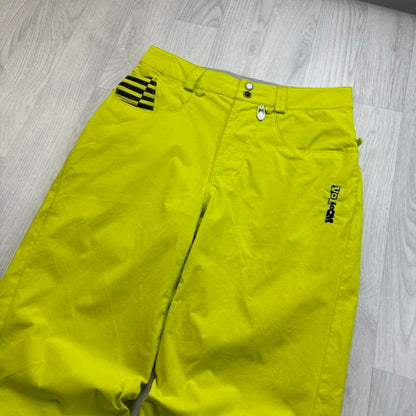 VINTAGE Y2K VOLCOM BAGGY SKI PANTS SALOPETTES YELLOW