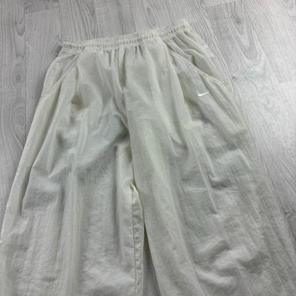 VINTAGE 90s NIKE BAGGY TRACKSUIT BOTTOMS WHITE