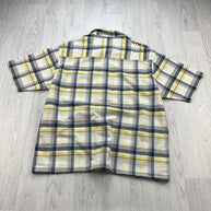 VINTAGE 00s ONEILL CHECKERED CROPPED SHORT SLEEVE BUTTON UP SHIRT WHITE / MULTI