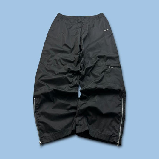 VINTAGE Y2K FILA BAGGY TRACKSUIT BOTTOMS BLACK
