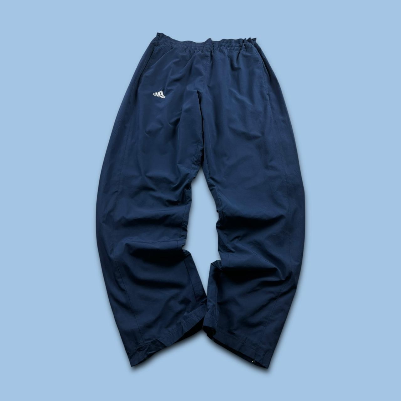 VINTAGE Y2K ADIDAS BAGGY TRACKSUIT BOTTOMS NAVY