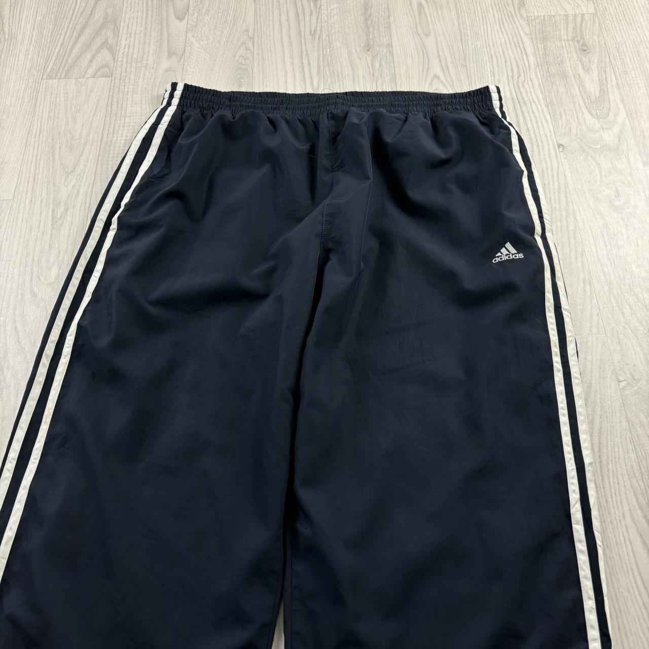 VINTAGE Y2K ADIDAS BAGGY TRACKSUIT BOTTOMS NAVY