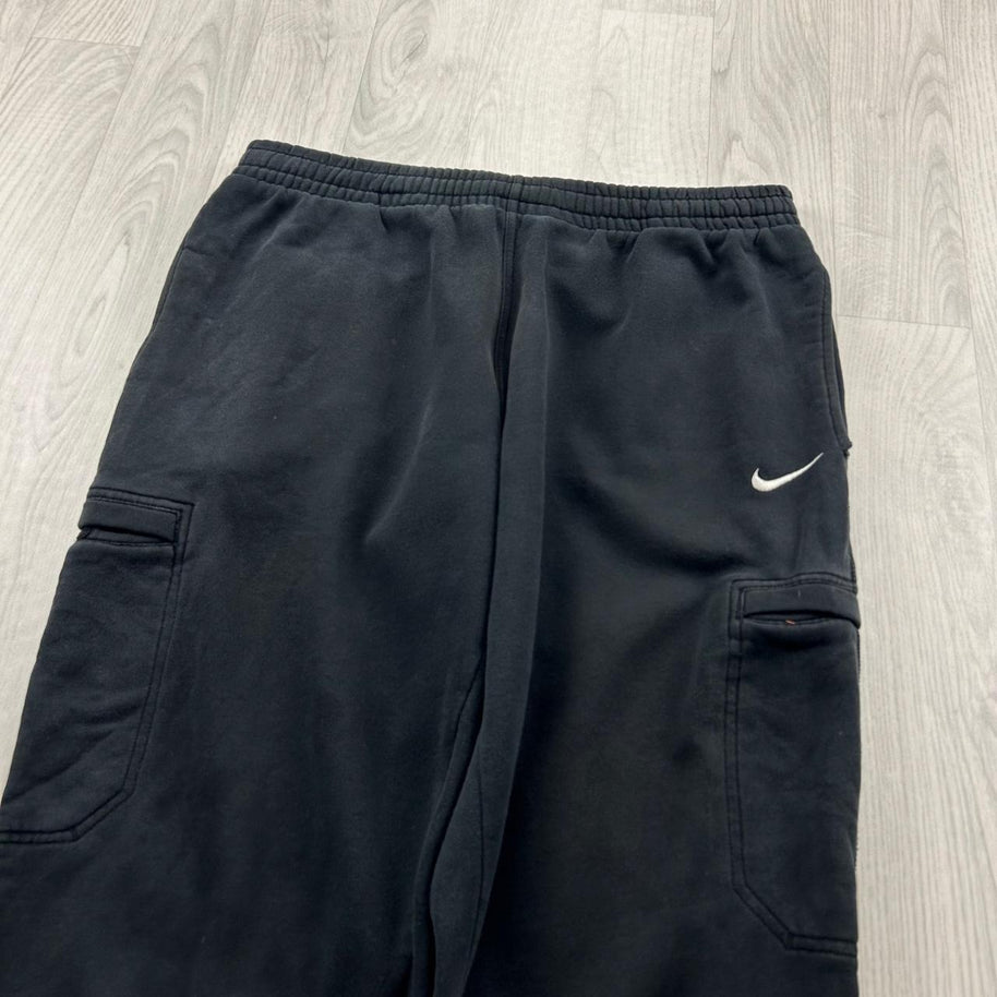 VINTAGE Y2K NIKE CARGO BAGGY COTTON SWEATPANTS BLACK
