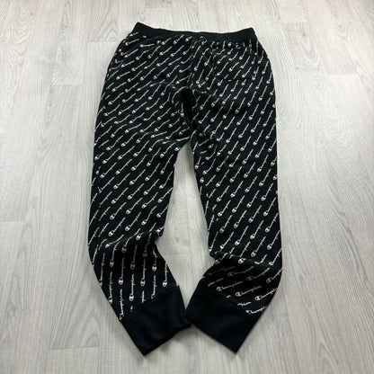 VINTAGE 00s CHAMPION COTTON SWEATPANTS BLACK