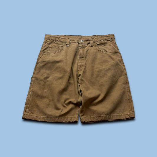 VINTAGE Y2K WRANGLER BAGGY CARPENTER JORTS TAN
