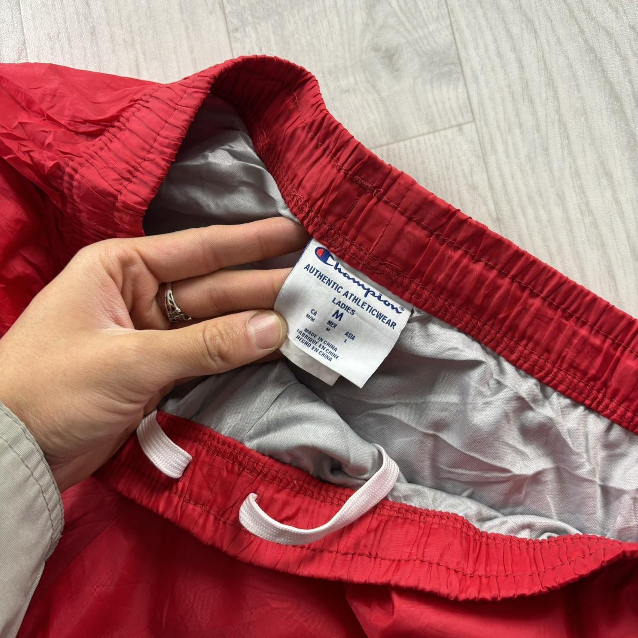 VINTAGE Y2K CHAMPION WIDE LEG BAGGY TRACKSUIT BOTTOMS RED