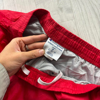 VINTAGE Y2K CHAMPION WIDE LEG BAGGY TRACKSUIT BOTTOMS RED