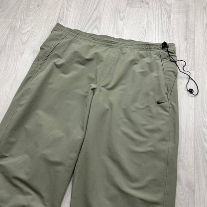 VINTAGE Y2K NIKE WIDE LEG DRI FIT TRACKSUIT BOTTOMS KHAKI