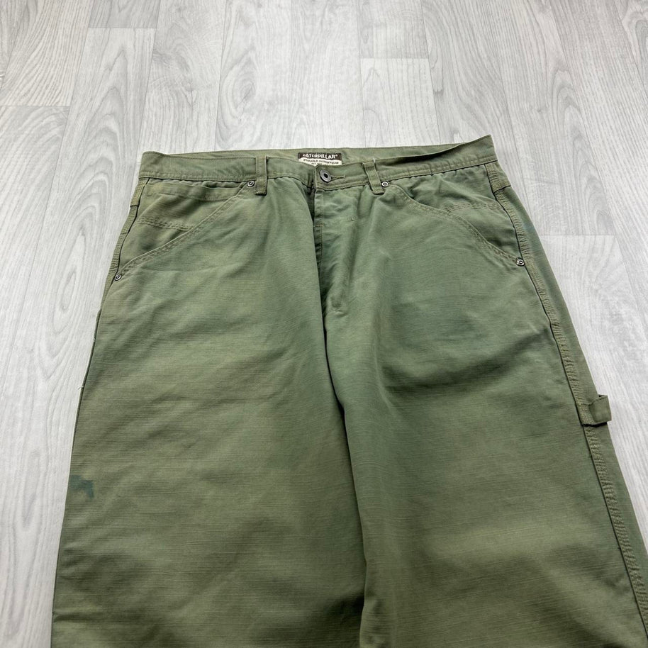 VINTAGE Y2K CATERPILLAR BAGGY CARPENTER JEANS GREEN