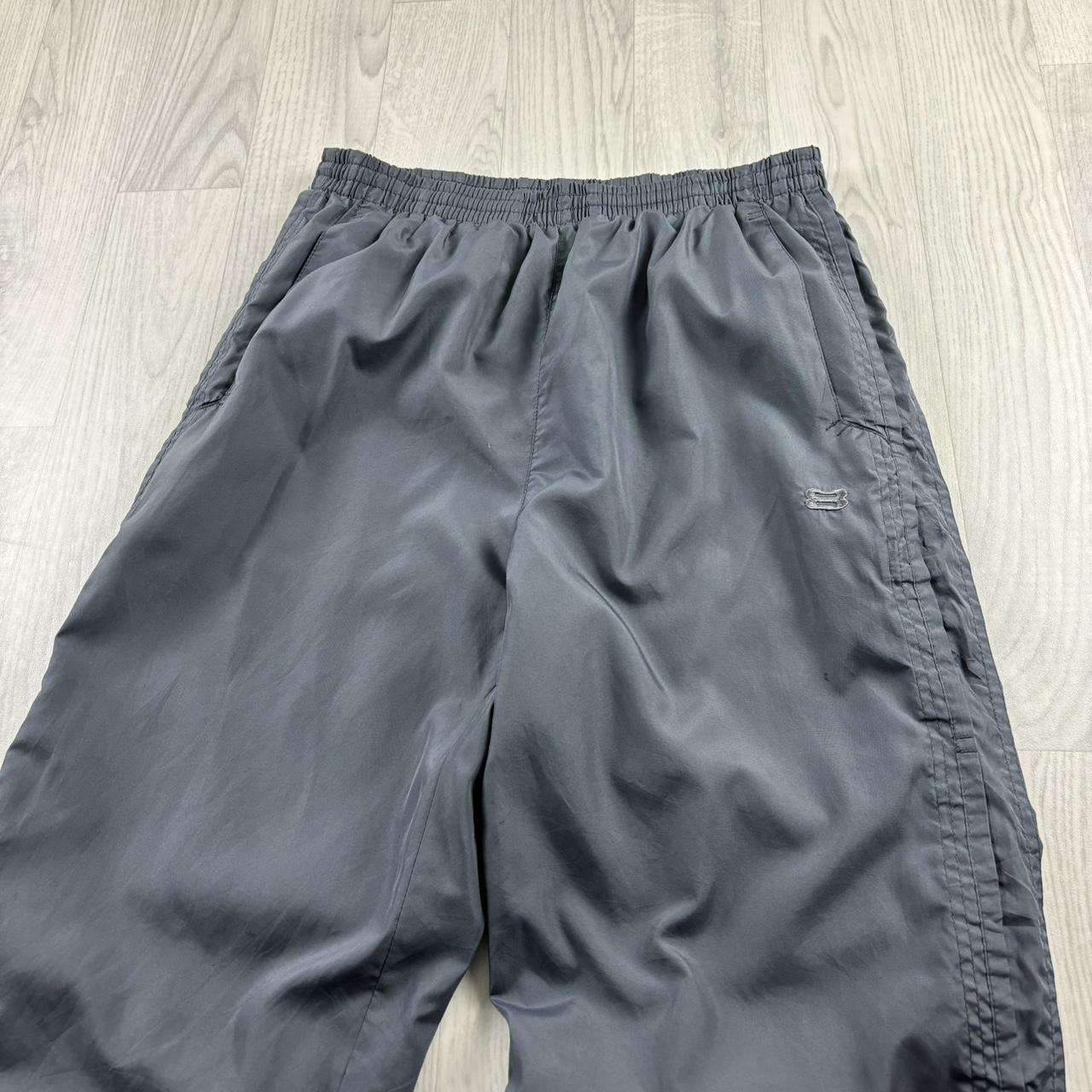 VINTAGE Y2K 8 BAGGY TRACKSUIT BOTTOMS GREY