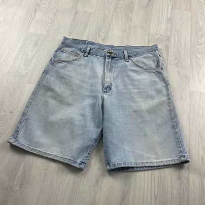 VINTAGE WRANGLER BAGGY LOOSE SKATER JORTS LIGHT BLUE (36w)