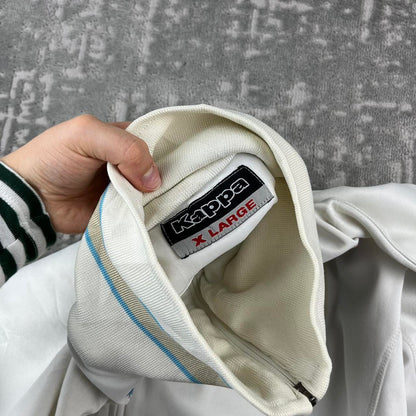 VINTAGE Y2K KAPPA ITALY SPORTY TRACKSUIT JACKET WHITE / LIGHT BLUE