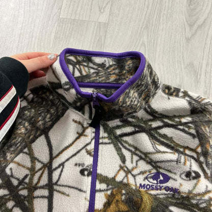 VINTAGE REALTREE ZIP UP FLEECE CAMO WHITE PURPLE