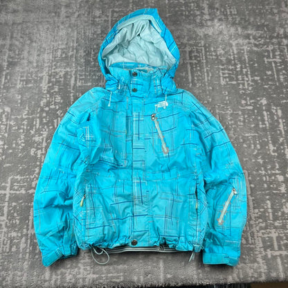 VINTAGE Y2K THE NORTH FACE RECCO CHECKERED SKI JACKET BLUE