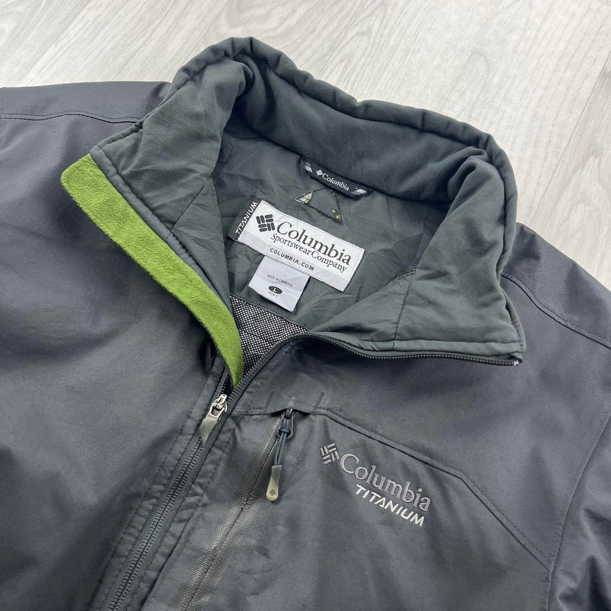 VINTAGE Y2K COLUMBIA TECHNICAL FLEECE JACKET GREY GREEN