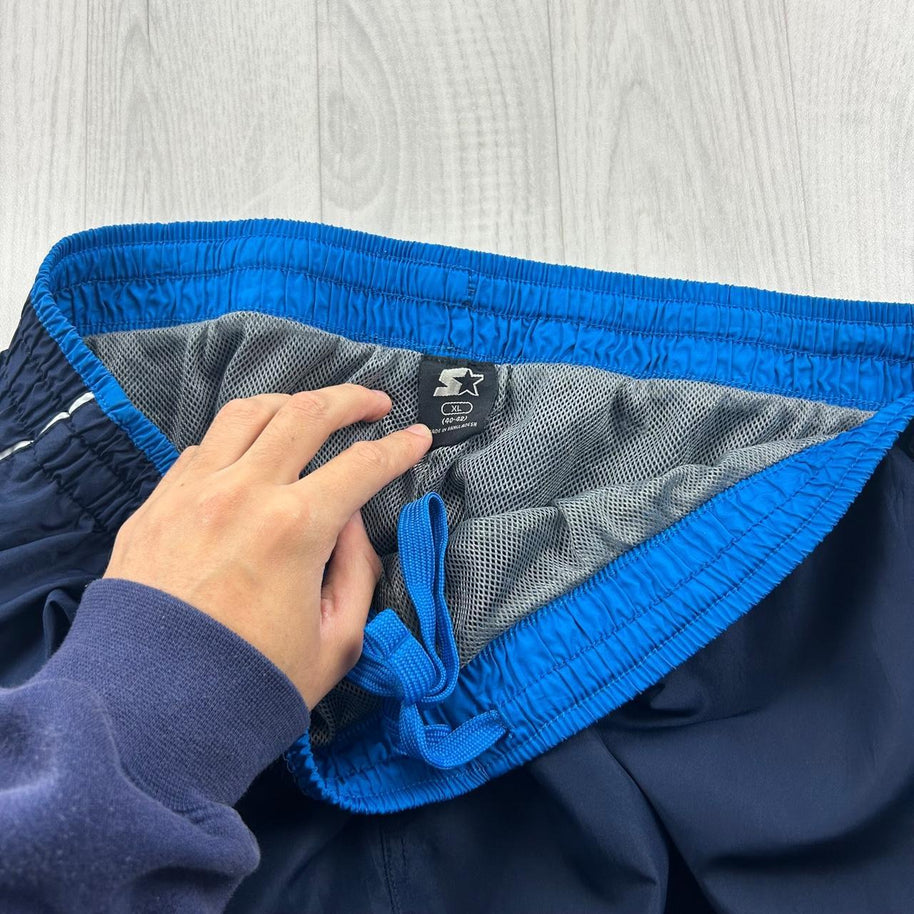 VINTAGE Y2K STARTER BAGGY TRACKSUIT BOTTOMS NAVY