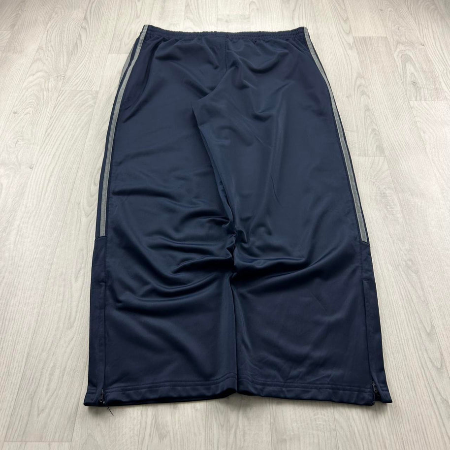 VINTAGE Y2K STARTER WIDE LEG TRACKSUIT BOTTOMS NAVY