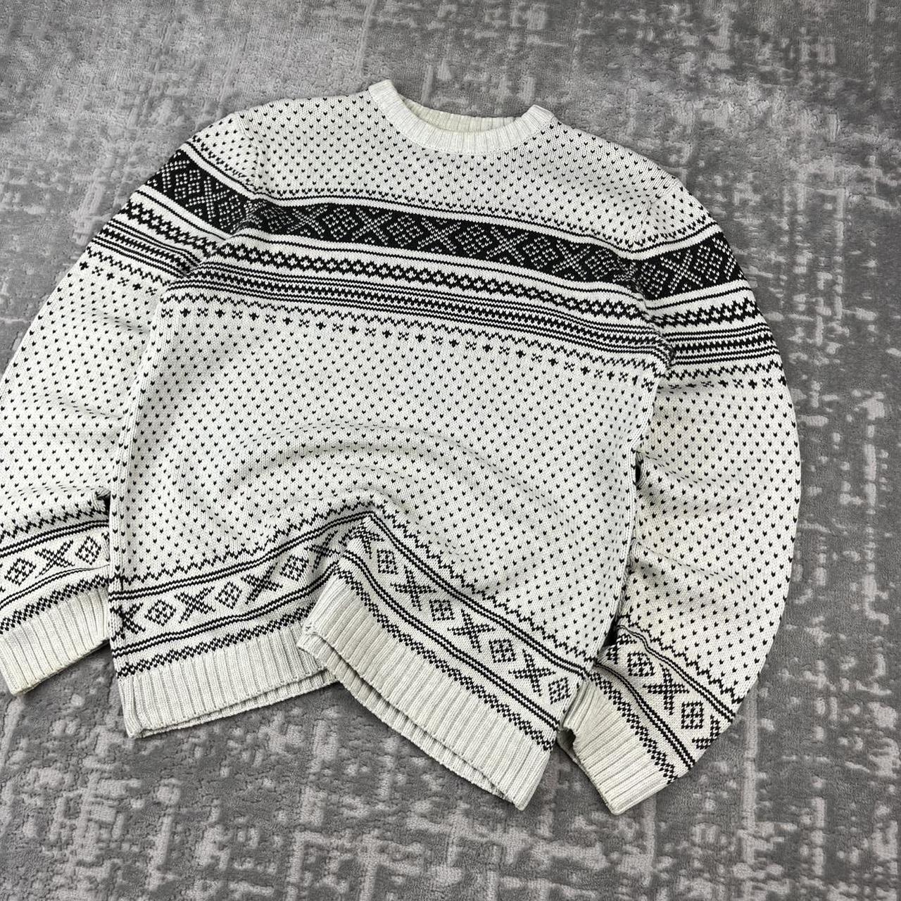 VINTAGE Y2K CHAPS CHUNKY KNITTED JUMPER WHITE
