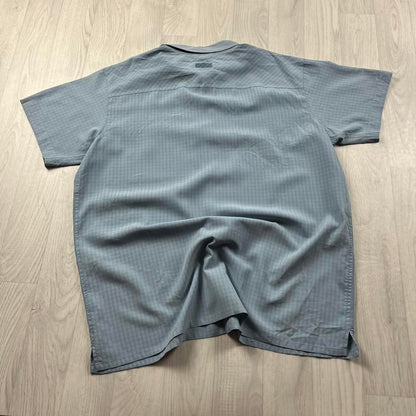 VINTAGE Y2K COLUMBIA SHORT SLEEVE UTLITY SHIRT BLUE