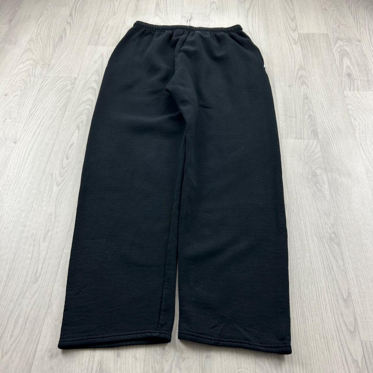 VINTAGE Y2K RUSSELL ATHLETIC BLANK BAGGY COTTON SWEATPANTS BLACK