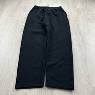 VINTAGE Y2K RUSSELL ATHLETIC BLANK BAGGY COTTON SWEATPANTS BLACK