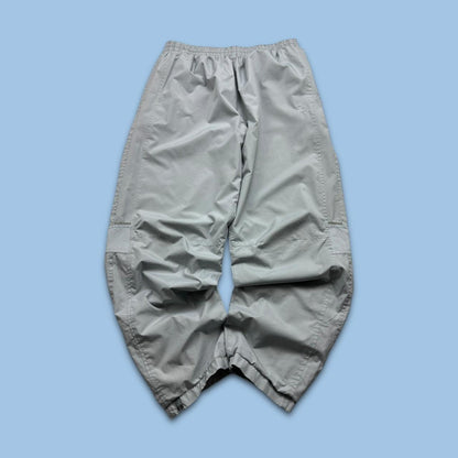 VINTAGE Y2K STARTER BAGGY TRACKSUIT BOTTOMS GREY / SILVER