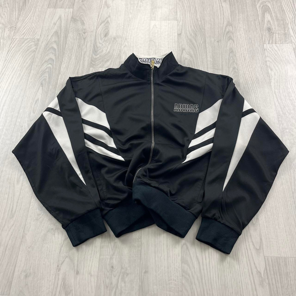 VINTAGE Y2K ADIDAS ZIP UP TRACK JACKET BLACK