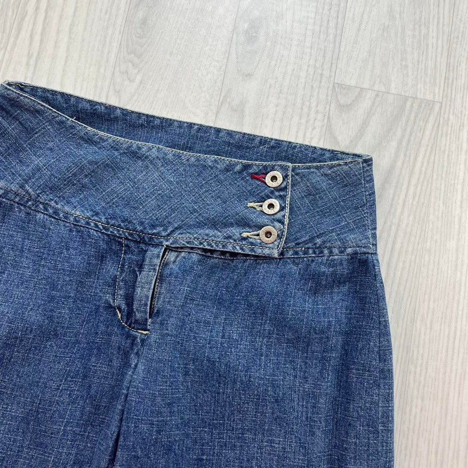 VINTAGE Y2K TOMMY HILFIGER LOW RISE FLARED JEANS BLUE