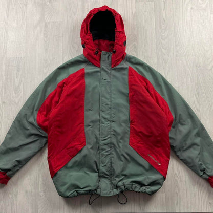 VINTAGE 00s QUIKSILVER TECHNICAL JACKET RED GREY