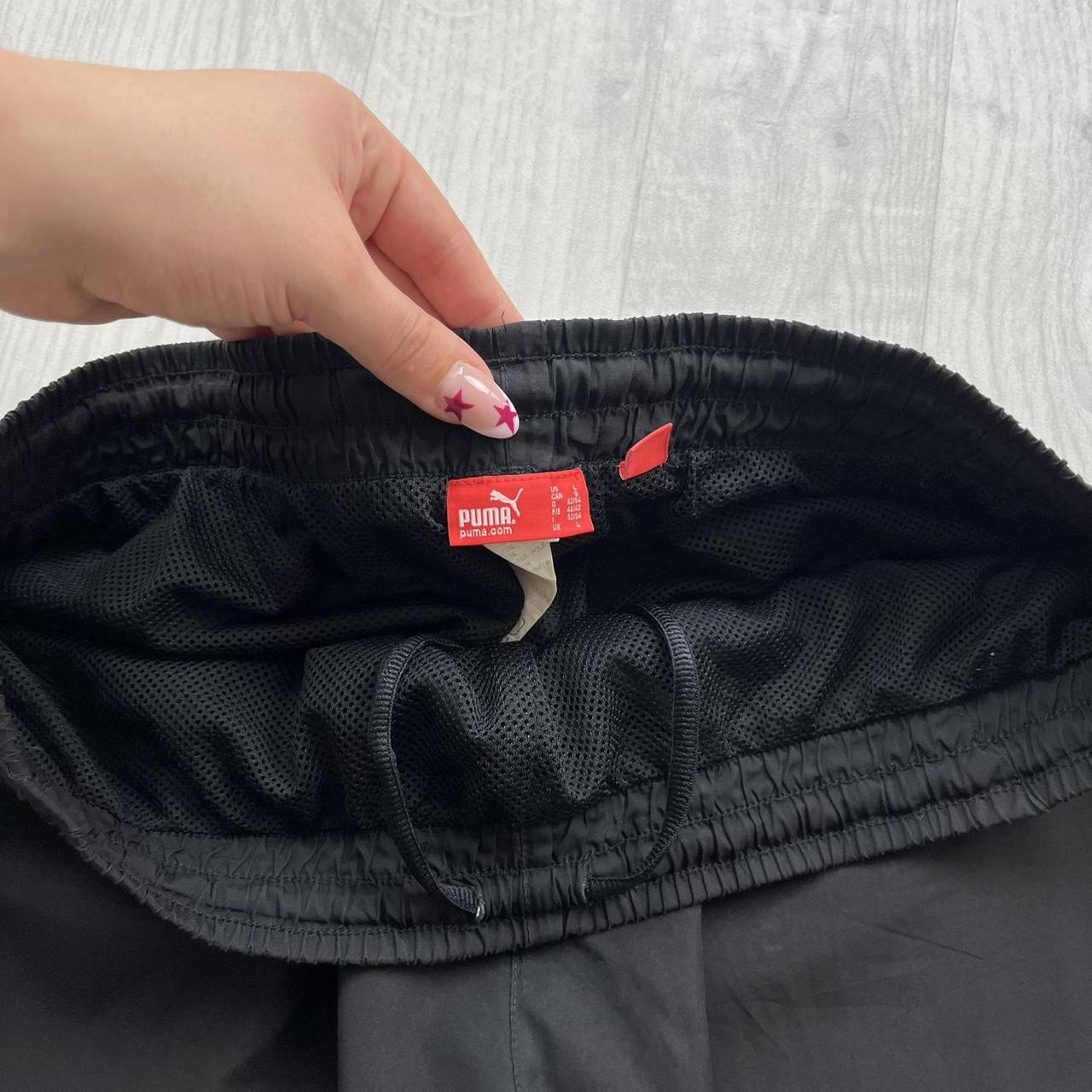VINTAGE Y2K PUMA TECHNICAL BAGGY TRACKSUIT BOTTOMS BLACK