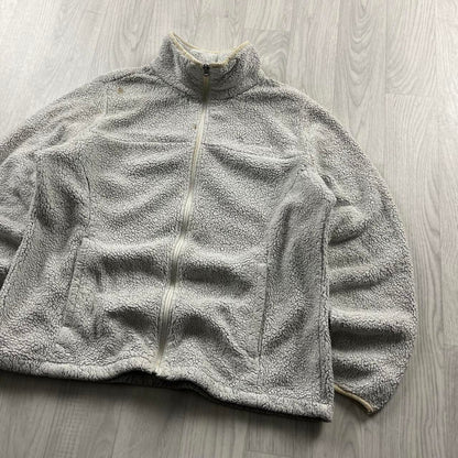 VINTAGE Y2K COLUMBIA ZIP UP SHERPA FLEECE CREAM