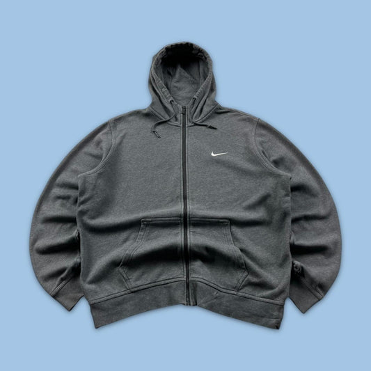 VINTAGE Y2K NIKE ZIP HOODIE GREY