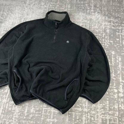 VINTAGE Y2K NAUTICA QUARTER ZIP FLEECE BLACK