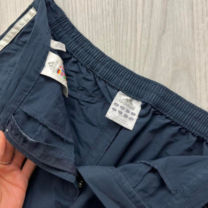 VINTAGE Y2K ADIDAS LOW RISE BAGGY TRACKSUIT BOTTOMS NAVY
