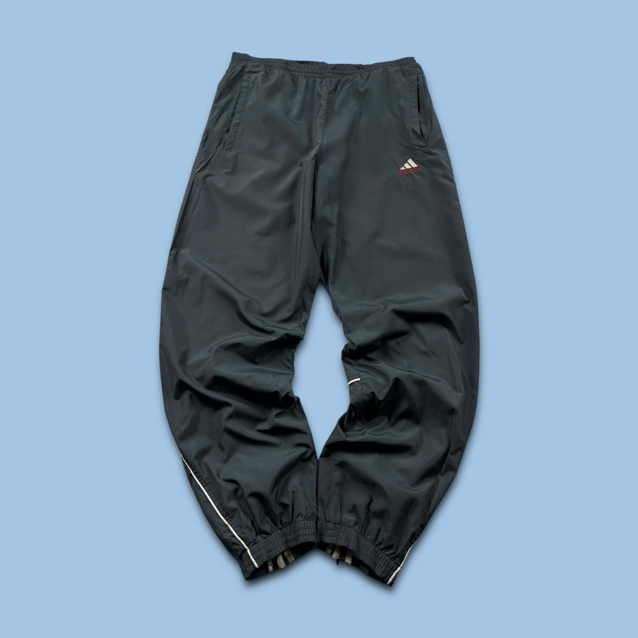 VINTAGE Y2K ADIDAS BAGGY TRACKSUIT BOTTOMS GREY