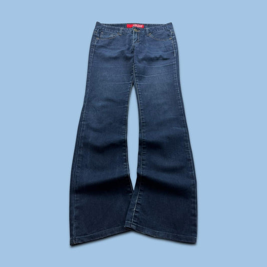 VINTAGE Y2K GUESS LOW RISE SLIM BOOTCUT JEANS NAVY BLUE