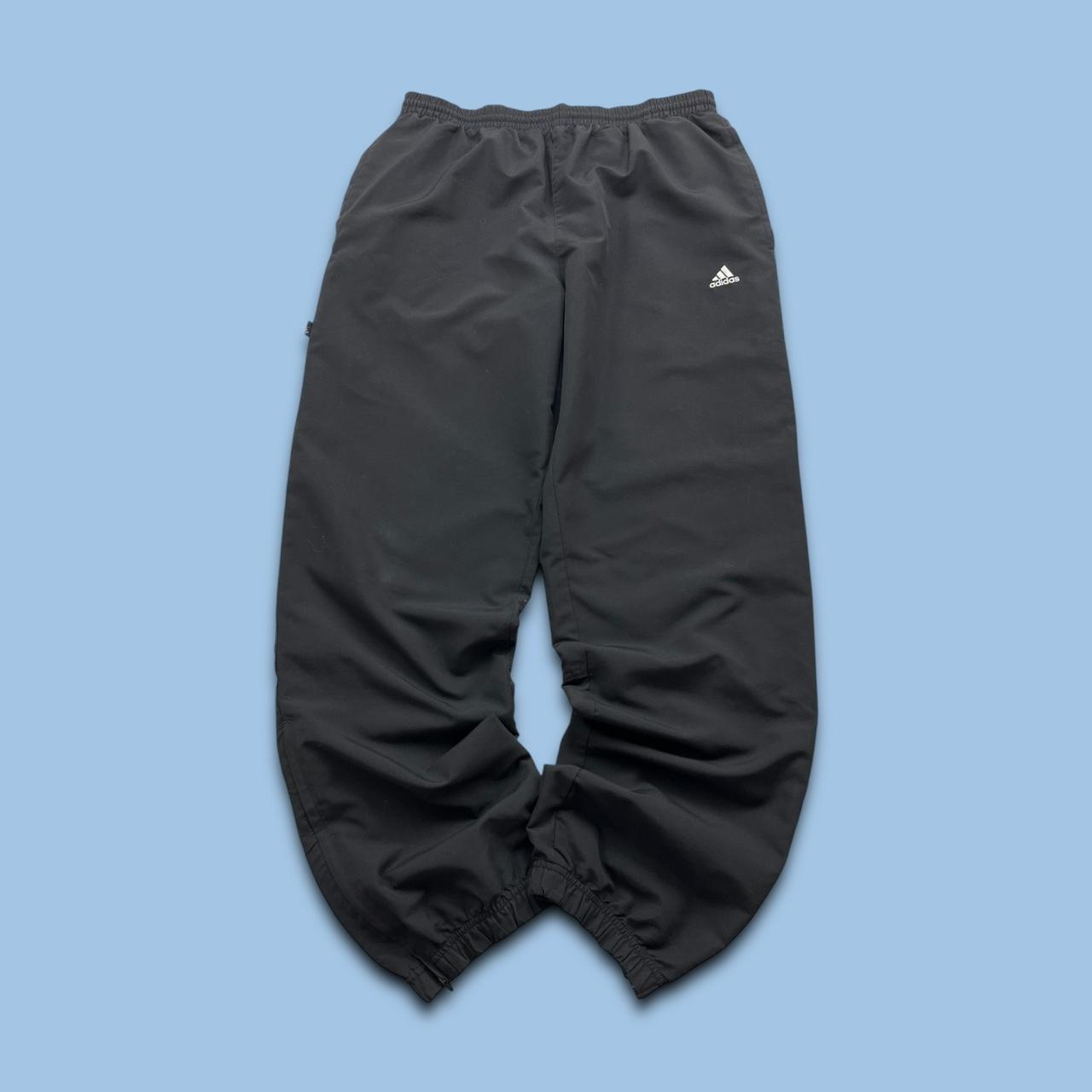VINTAGE Y2K ADIDAS BAGGY TRACKSUIT BOTTOMS BLACK