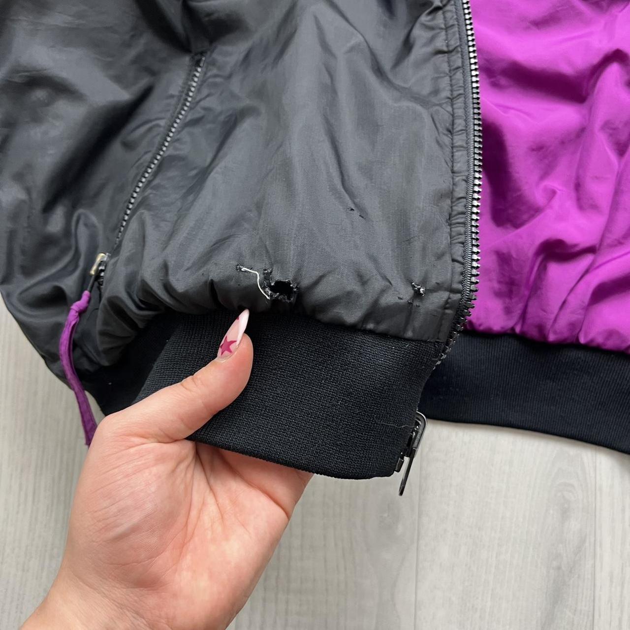 VINTAGE 00s COLUMBIA REVERSIBLE BOMBER JACKET BLACK PINK